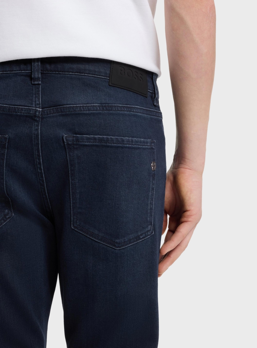 BOSS Slim-Fit Jeans In Stretch Cotton Blend  P-Delaware - Dark Aged Denim
