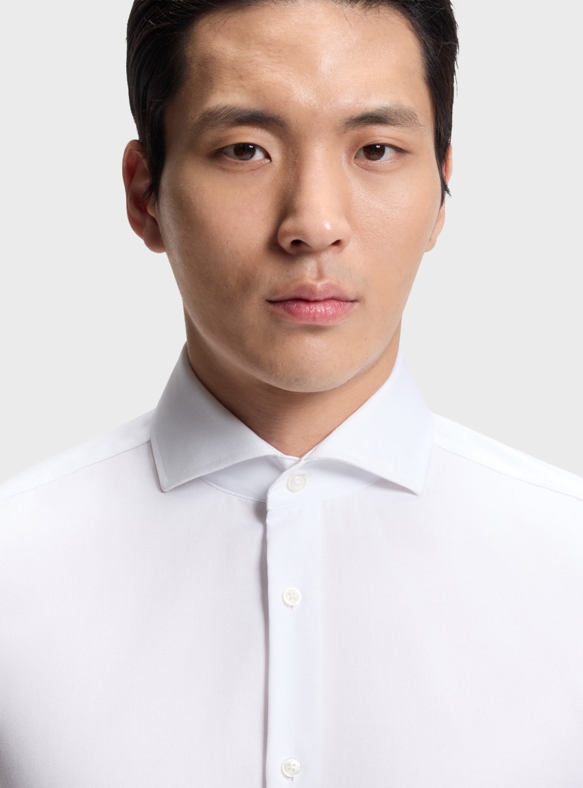 BOSS One Slim-Fit Shirt In Wrinkle-Resistant Oxford Cotton H-HANK-SP-B1-C1-263 - White