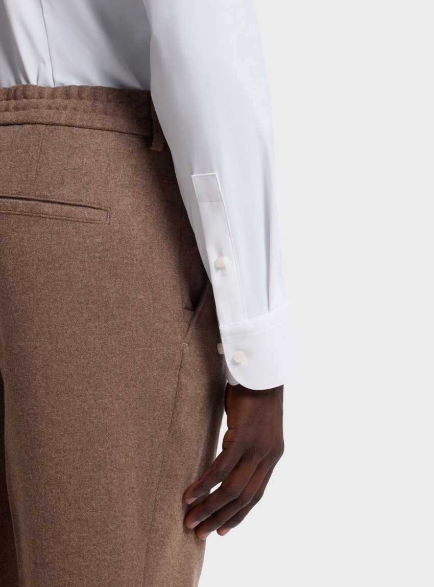 BOSS Slim-Fit Shirt In Performance-Stretch Jersey P-HANK-S-K-261 - White
