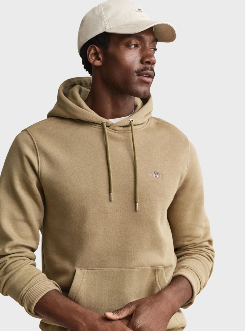 Gant Shield Hoodie - Dark Beige