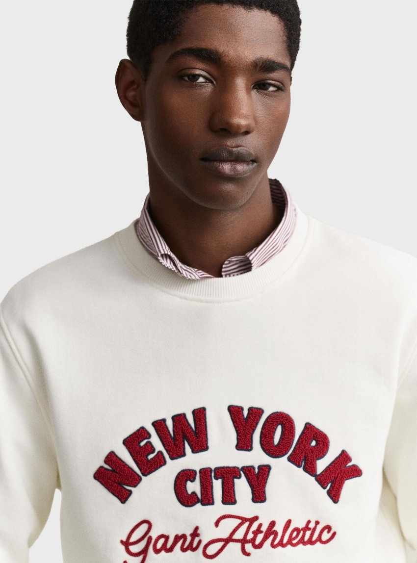 Gant Seasonal Graphic Sweatshirt - Cream
