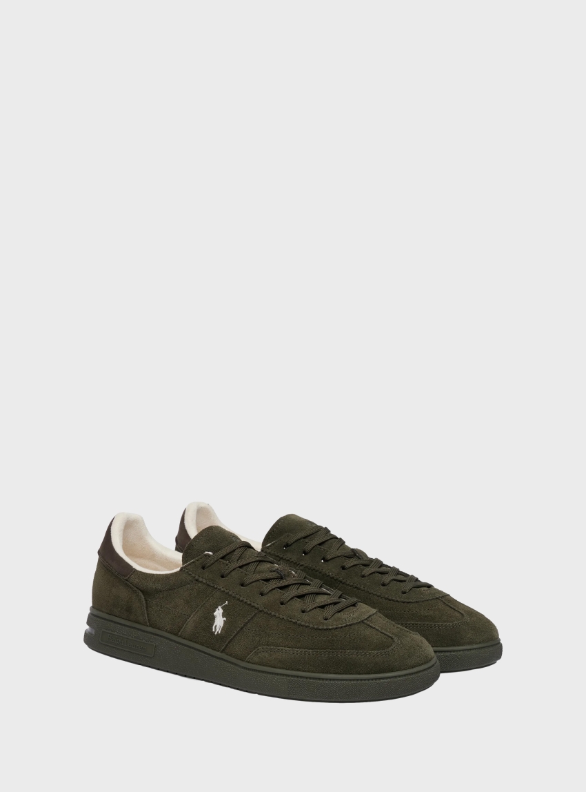 Polo Ralph Lauren Bedford Suede Trainers - Olive 