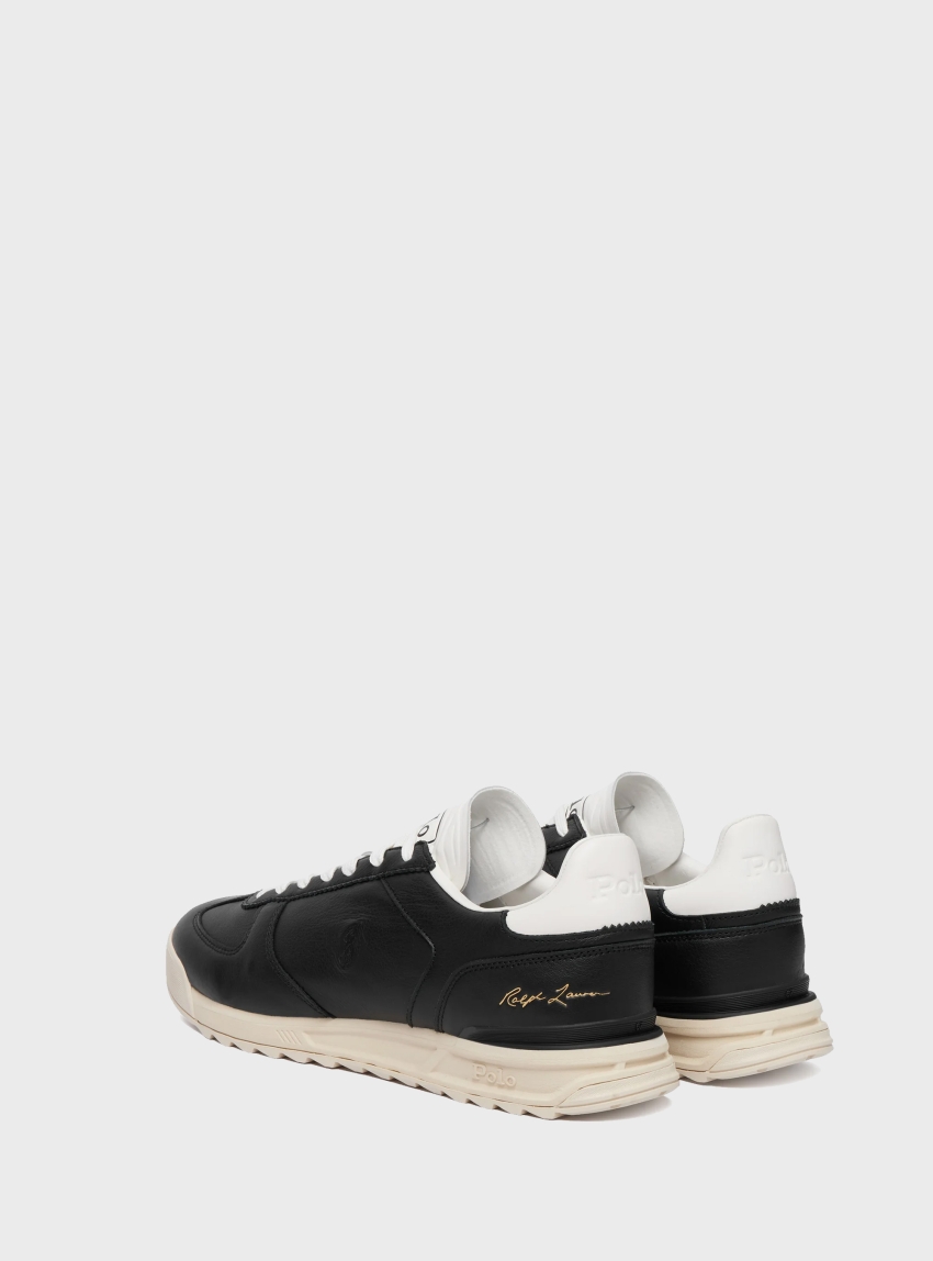 Polo Ralph Lauren Varick Leather Trainers - Black