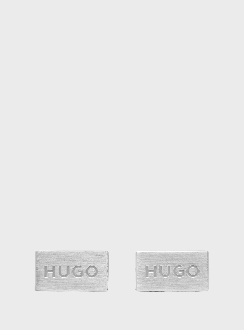 HUGO Cufflinks With Engraved Logos  E-CLASSIC2-CUF - Grey