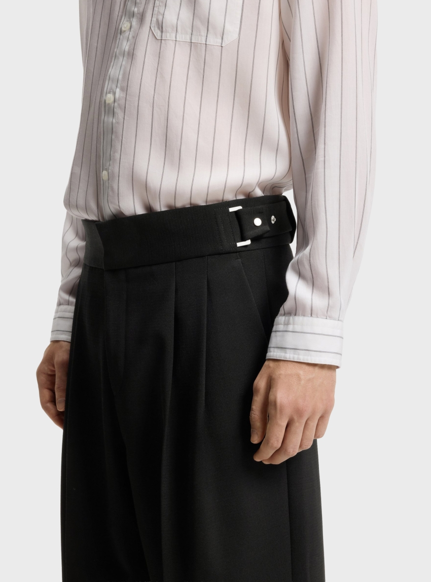 HUGO Formal Trousers With Adjustable Waistband And Virgin Wool Blend  Fedix263X - Black