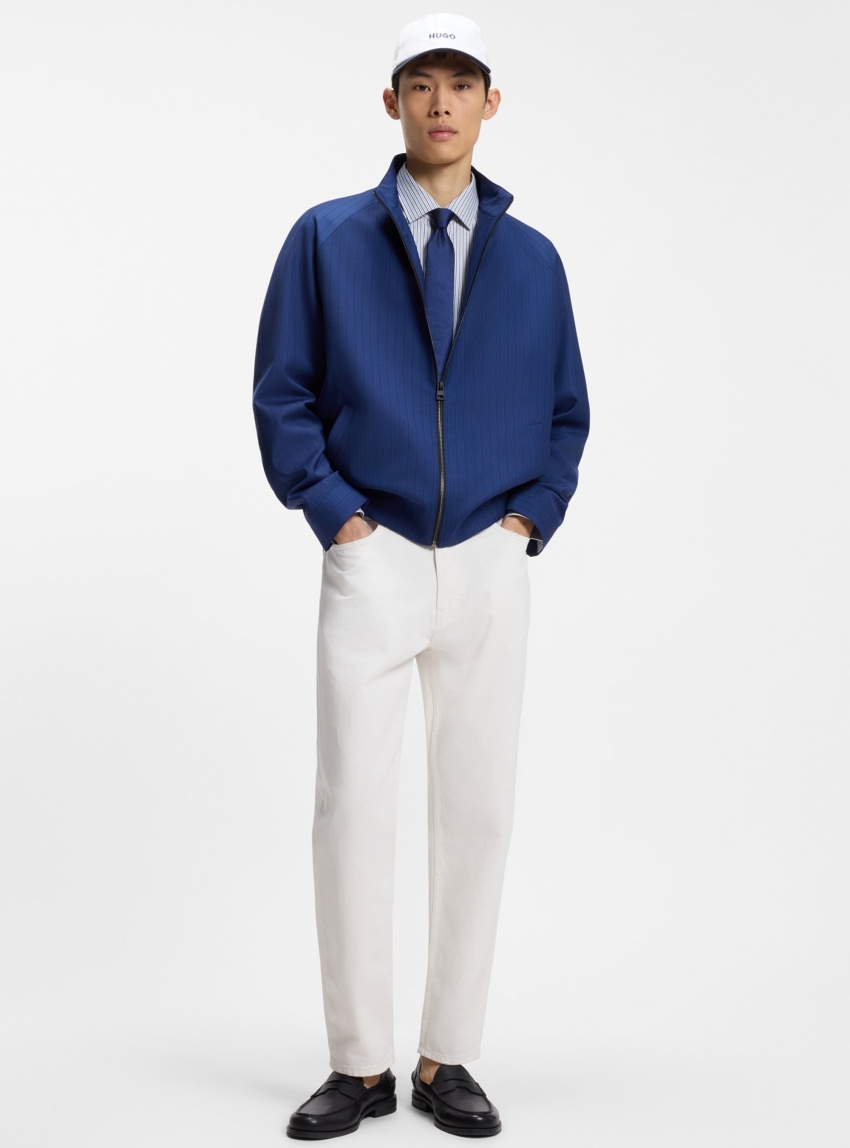 HUGO Relaxed-Tapered-Fit Jeans  HUGO 838 - White
