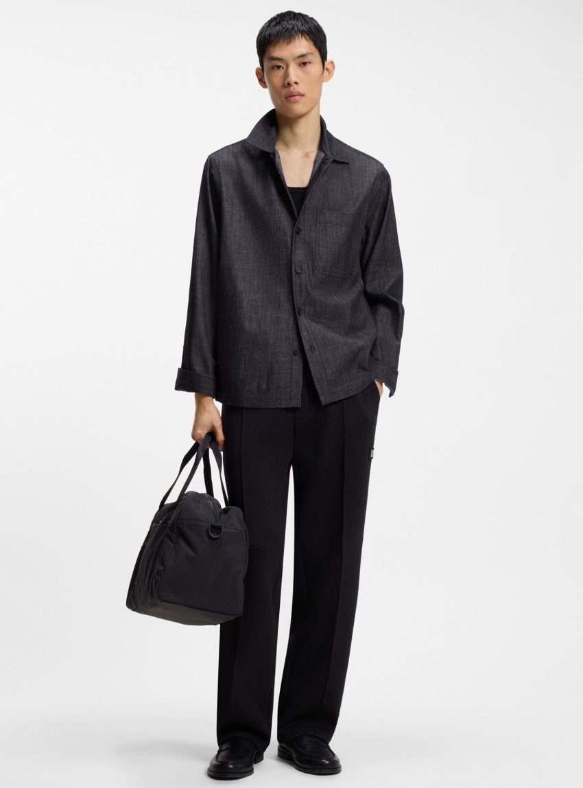 HUGO Oversized-Fit Denim Shirt In Indigo Cotton  Ejiri - Blue
