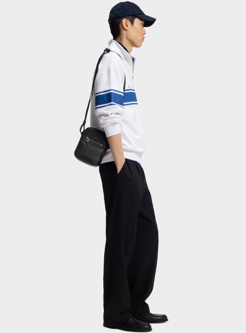 HUGO Reporter Bag With Hardware Trims HUKE_NS Zip - Jet Black