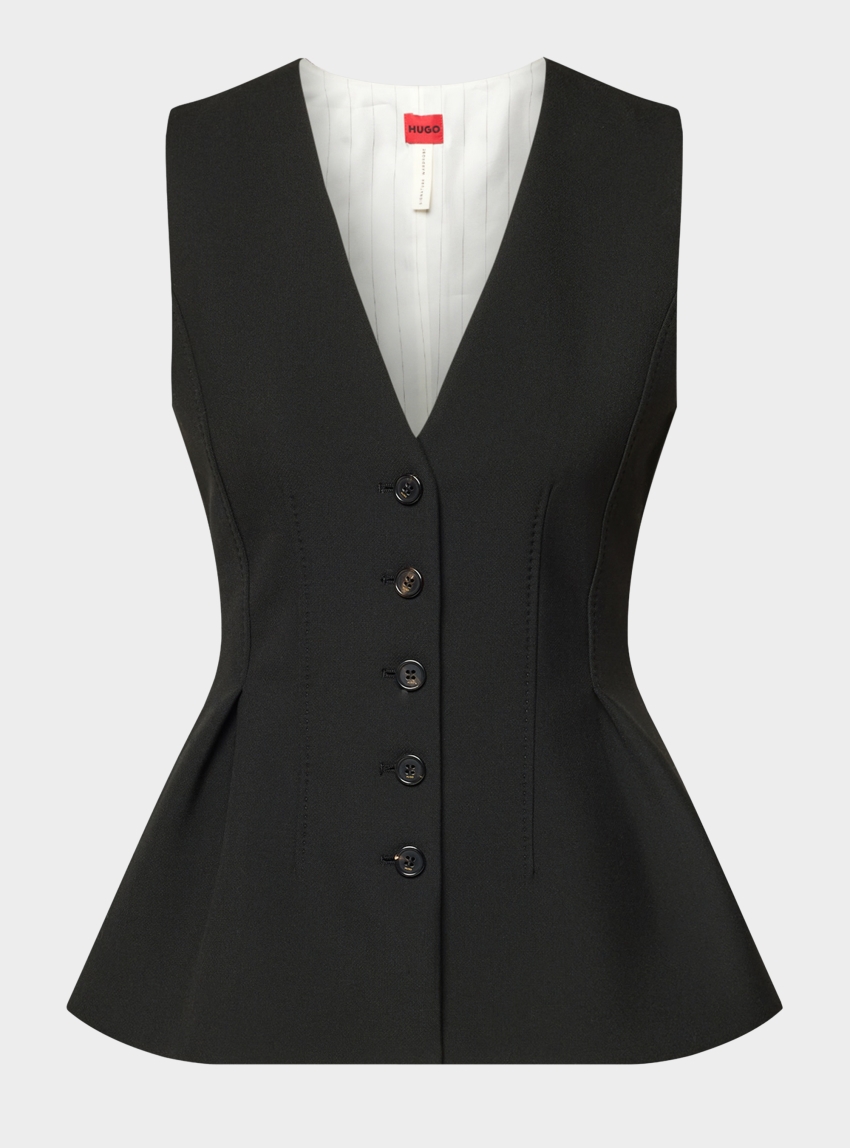 HUGO Sharp Fit Waistcoat Anena - Black