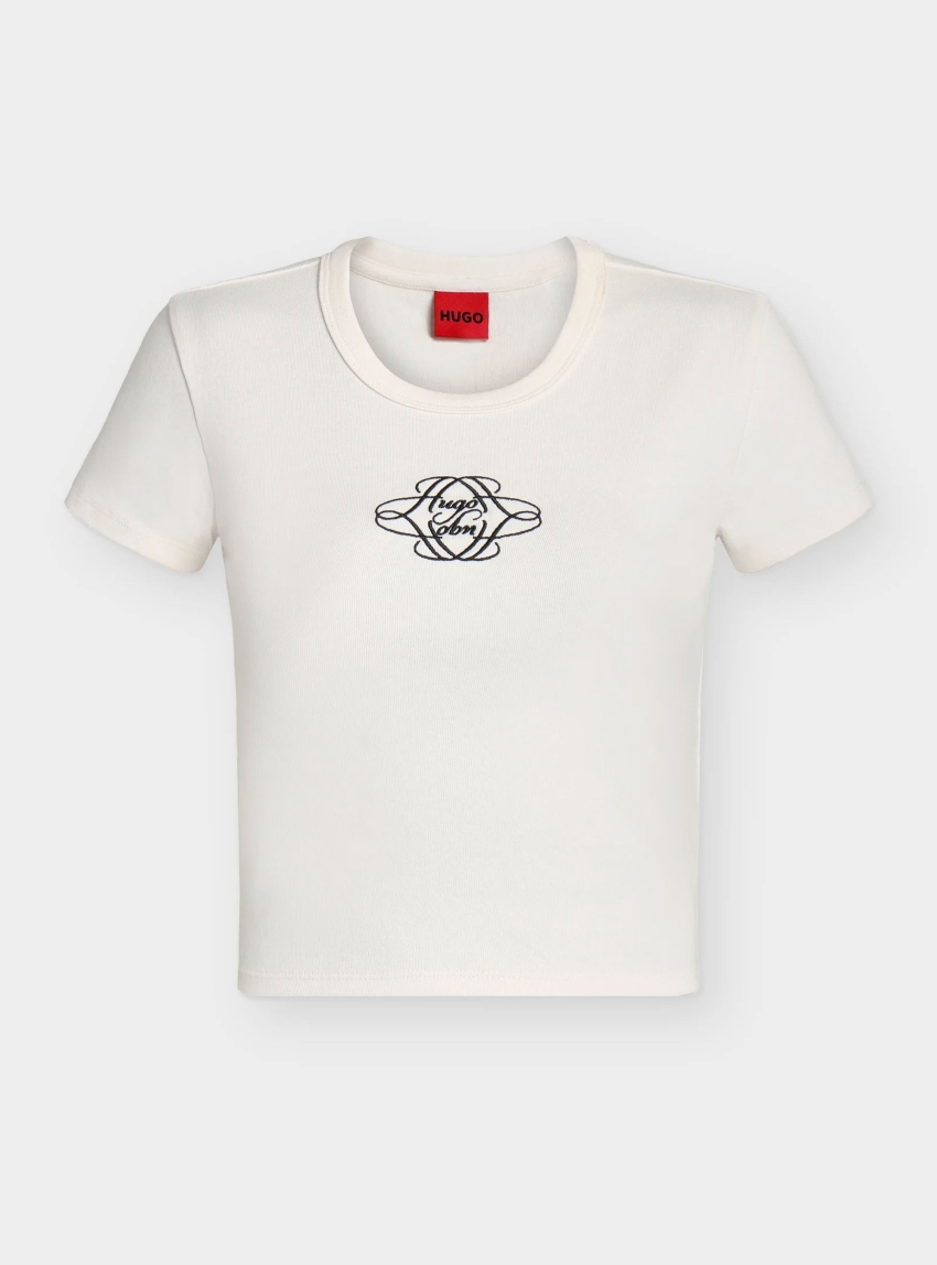 HUGO Regular-Fit T-Shirt Delanor_4 - White