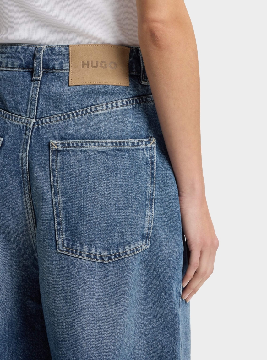 HUGO Barrel Wide-Leg Jeans Glide_1_B - Dark Aged Denim