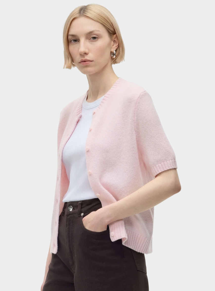 HUGO Regular-Fit Cardigan Blended With Virgin Wool Scutina_B - Pink