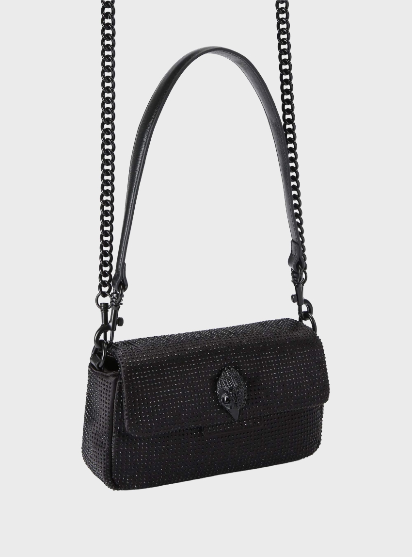 Kurt Geiger Mini Fabric Drench Oxford Bag - Black