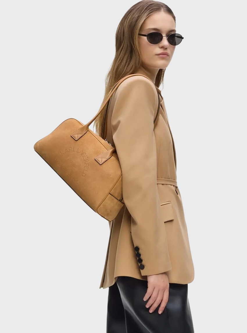 Karl Lagerfeld K/Daily Small Shoulder Bag - Camel