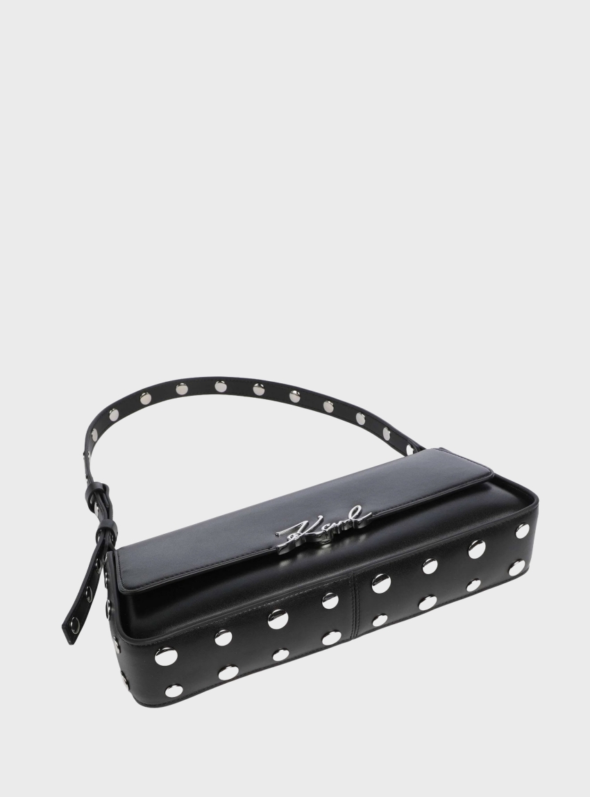 Karl Lagerfeld K/Signature Shoulder Bag - Black