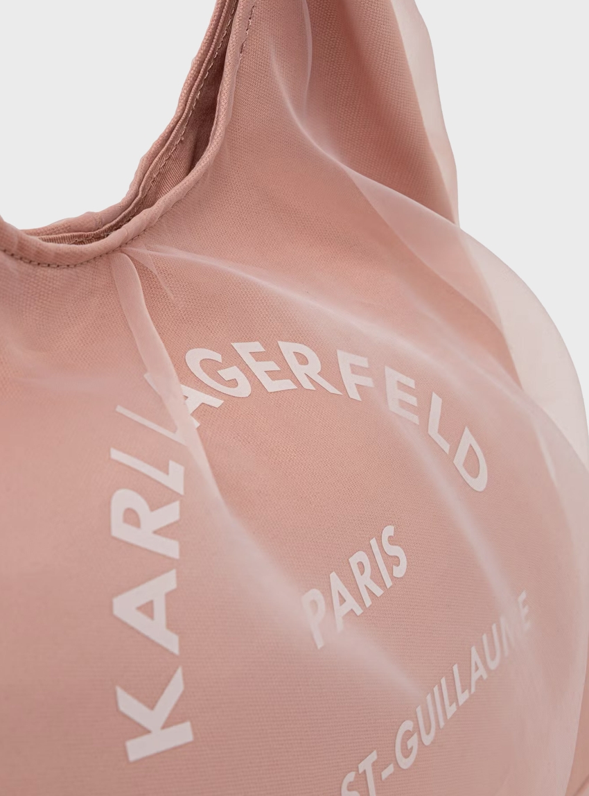 Karl Lagerfeld Rue St-Guillaume Sling Mesh Hobo Bag - Pink