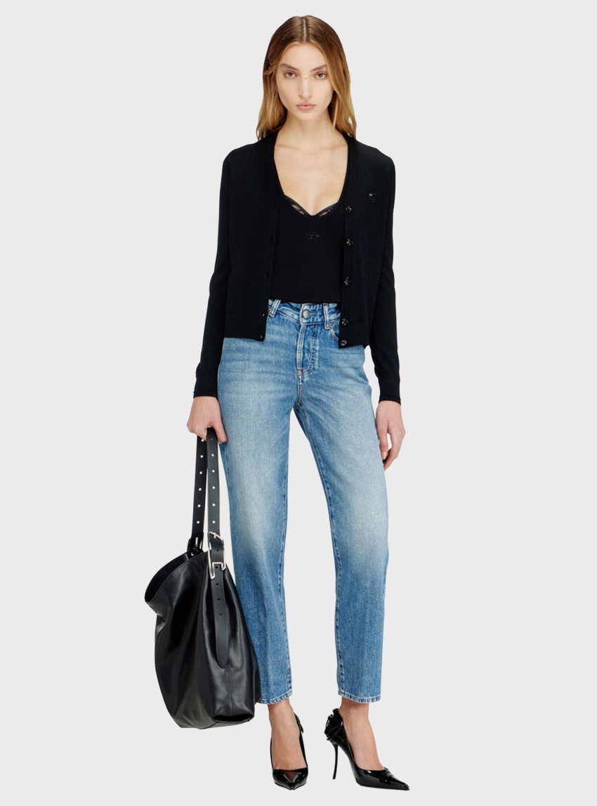 Diesel Regular Jeans High Waist 1981 D-Went - Medium Aged Denim