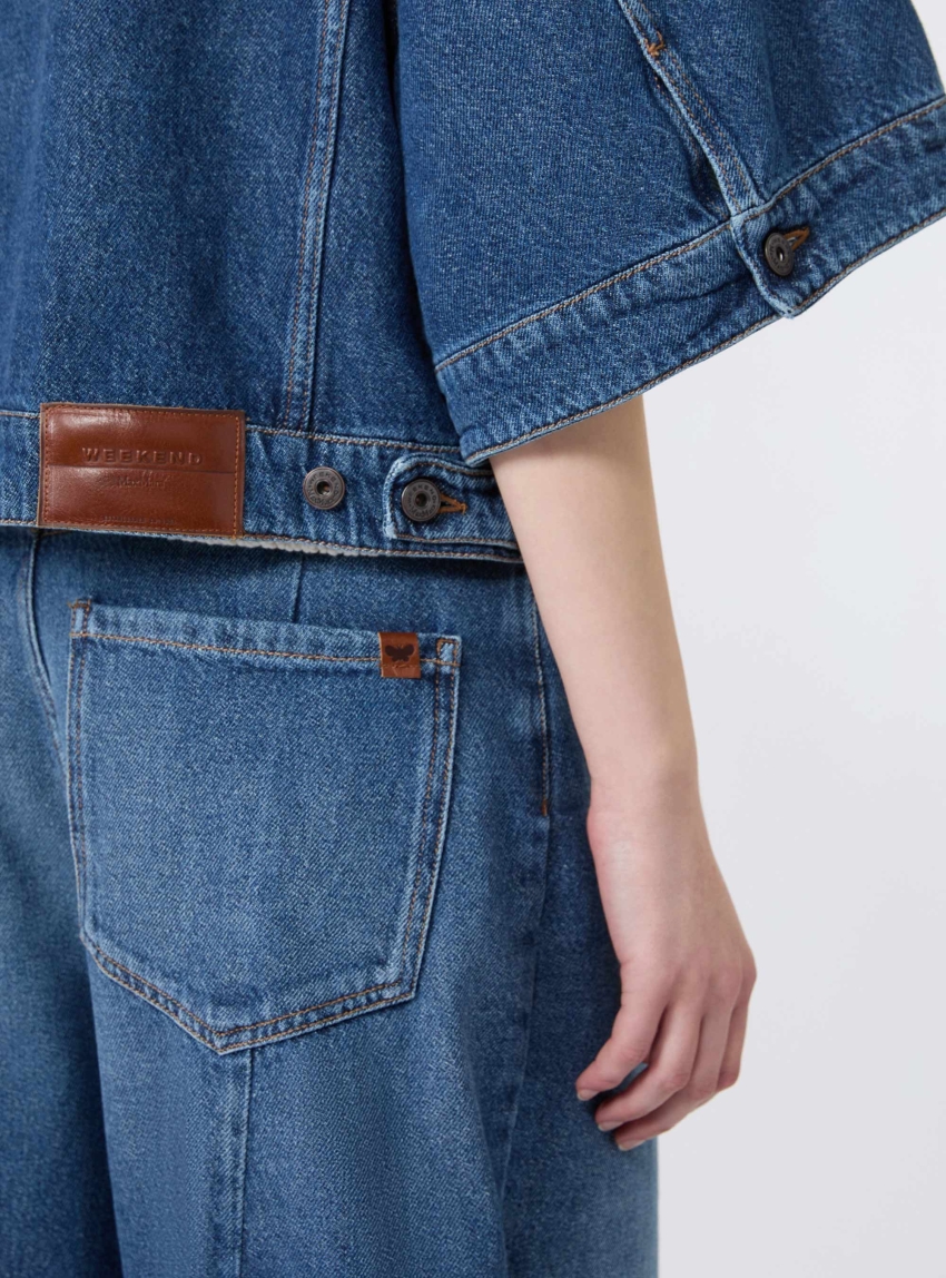 Weekend Max Mara Cotton denim jacket - Dark Aged Denim