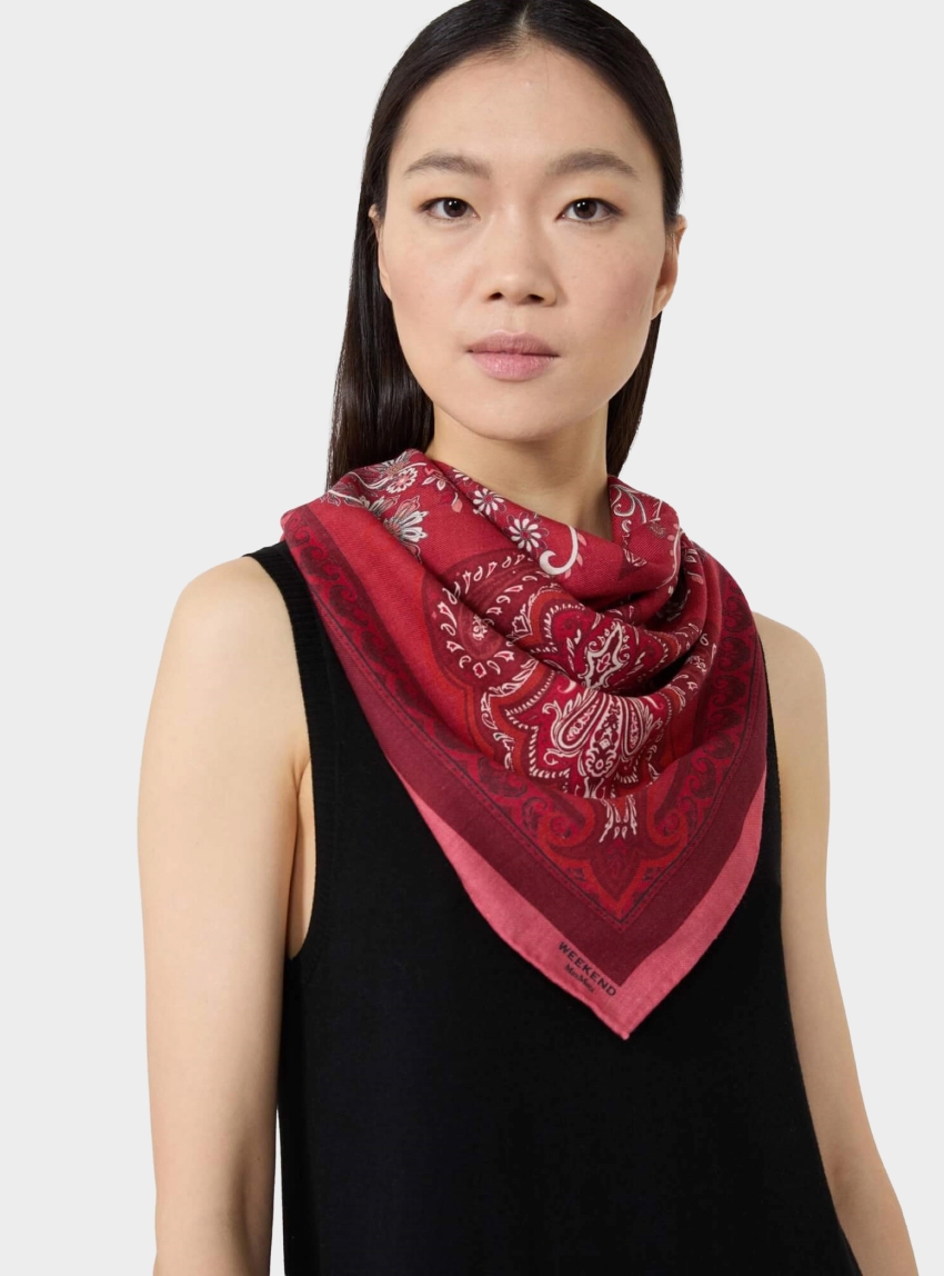 Weekend Max Mara Wool, cashmere and silk scarf - Red