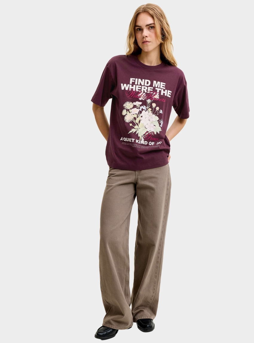 JJXX Sandra Loose Tee - Bordeaux