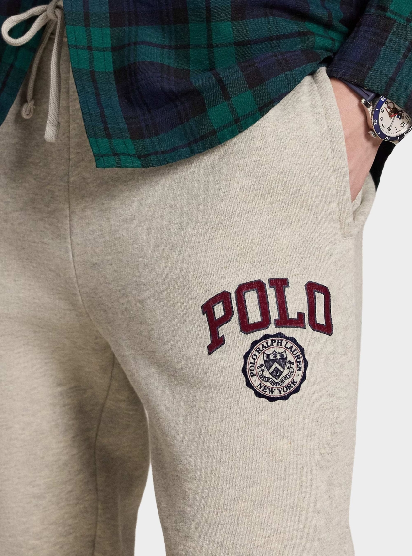 Polo Ralph Lauren Logo Fleece Jogging Bottoms - Light Grey Melange