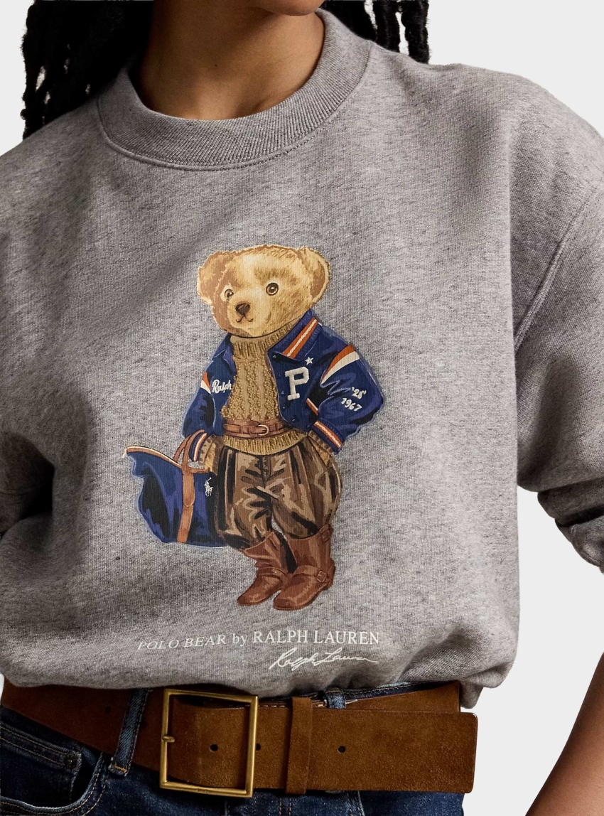 Polo Ralph Lauren Polo Bear Fleece Crewneck - Dark Grey Melange 