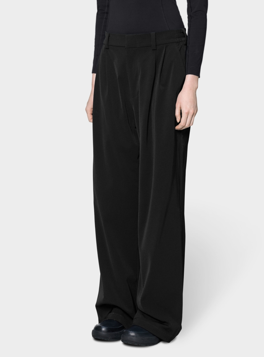 Rains Tech Woven Pants Wide - Black