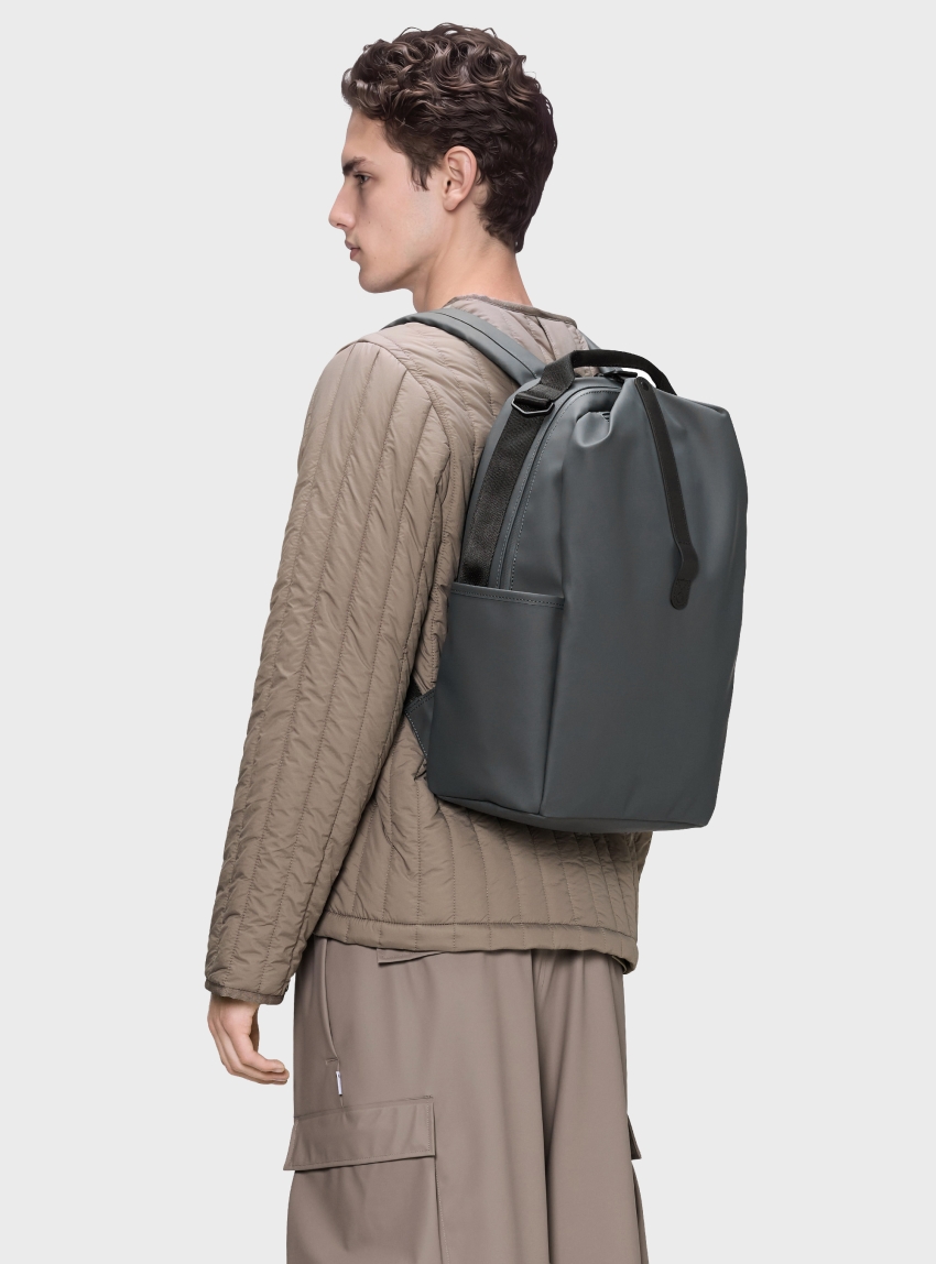 Rains Clip Front Backpack - Dark Grey