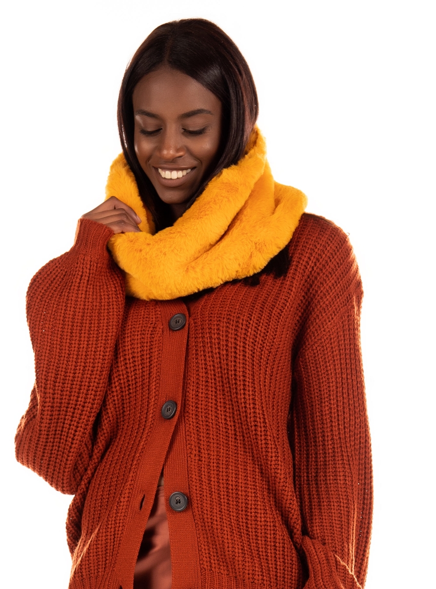 OOF Faux Fur Collar-Mustard