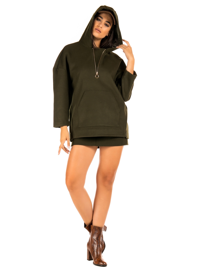 The Korner Skirt-Olive