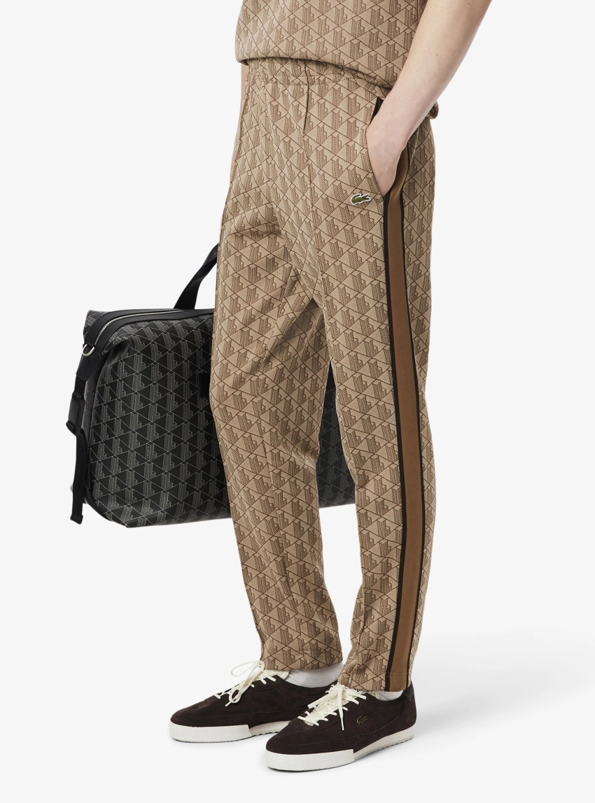 Lacoste Paris Monogram Jacquard Track Pants - Beige
