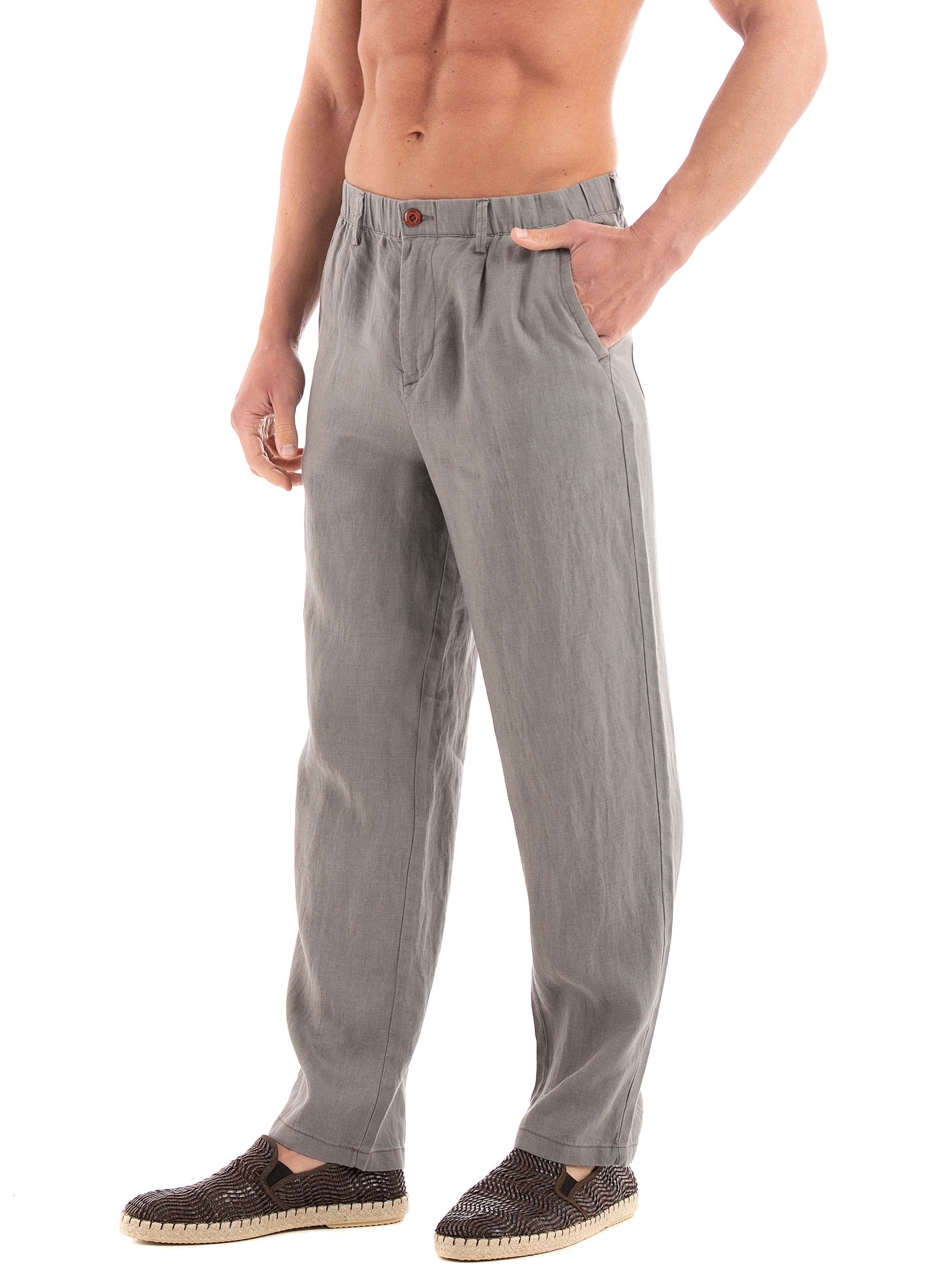 Jack & Jones Karl Matsson Linen Pants - Light Brown