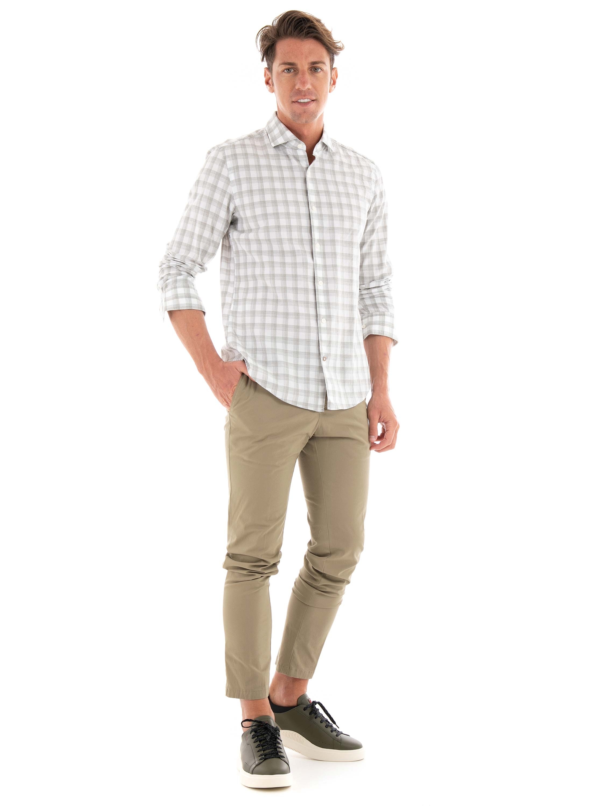 BOSS Casual Fit Shirt C-HAL-Spread-C1-223 - Light Olive