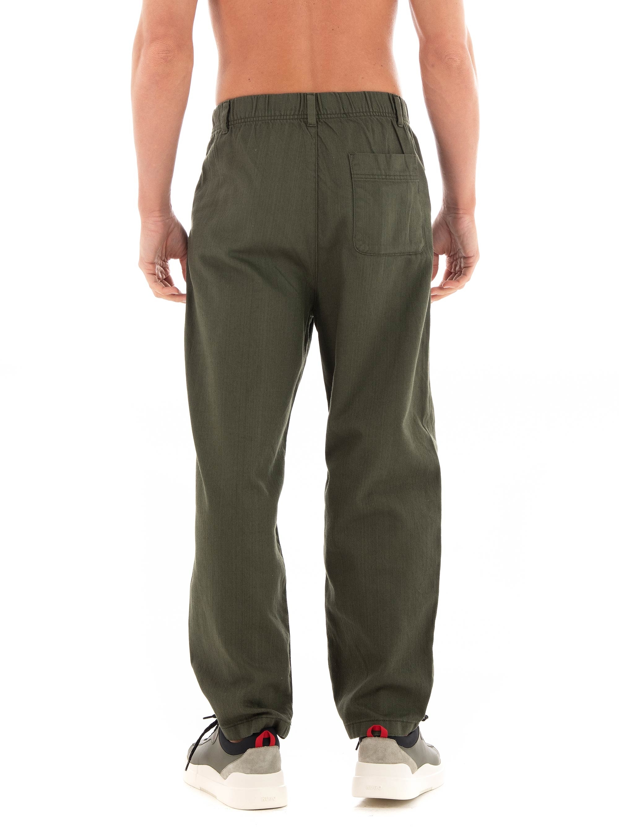 Selected Barrel Mark Twill Pants - Dark Olive Green