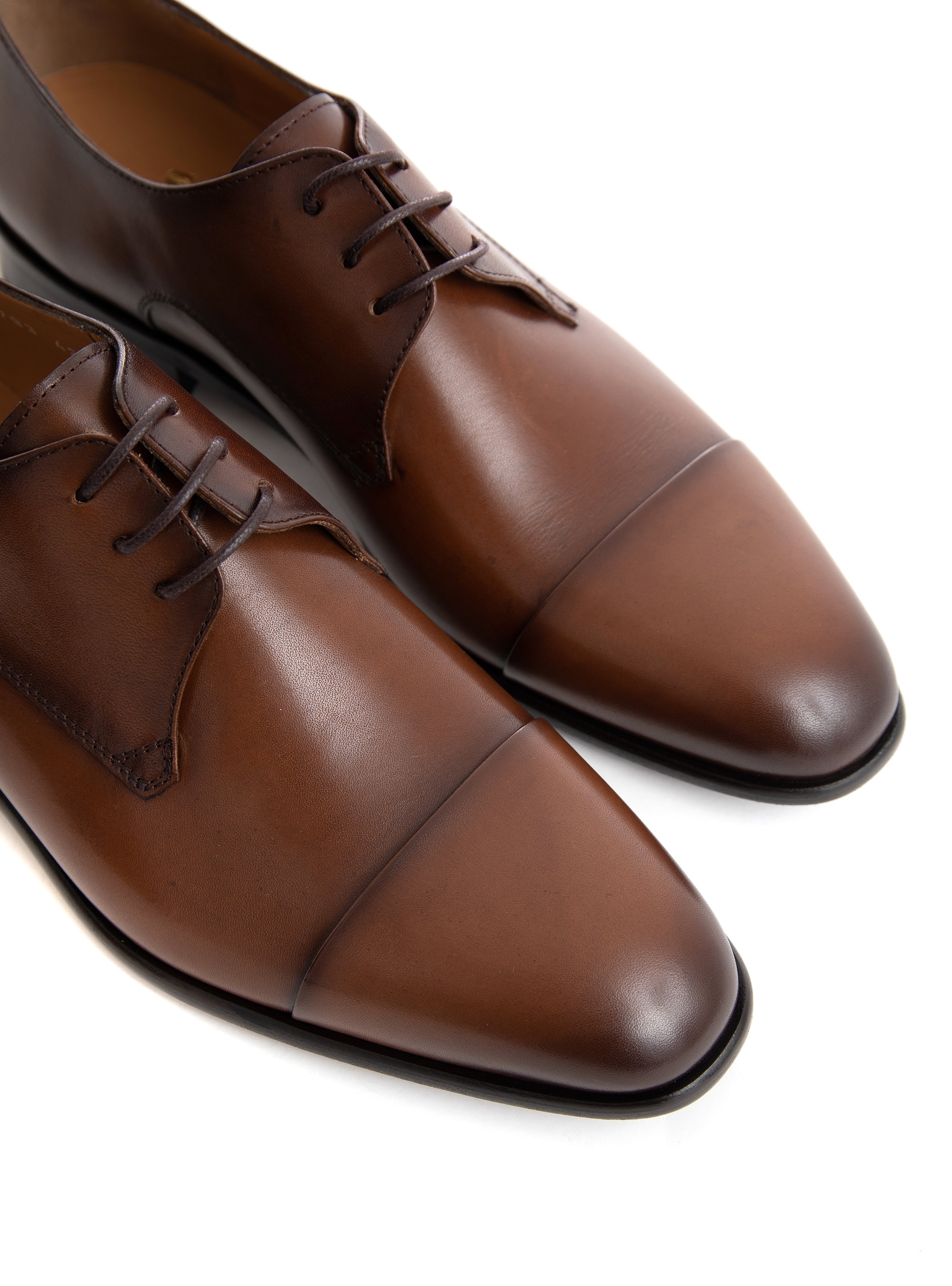 Per La Moda Derby Shoes - Brown