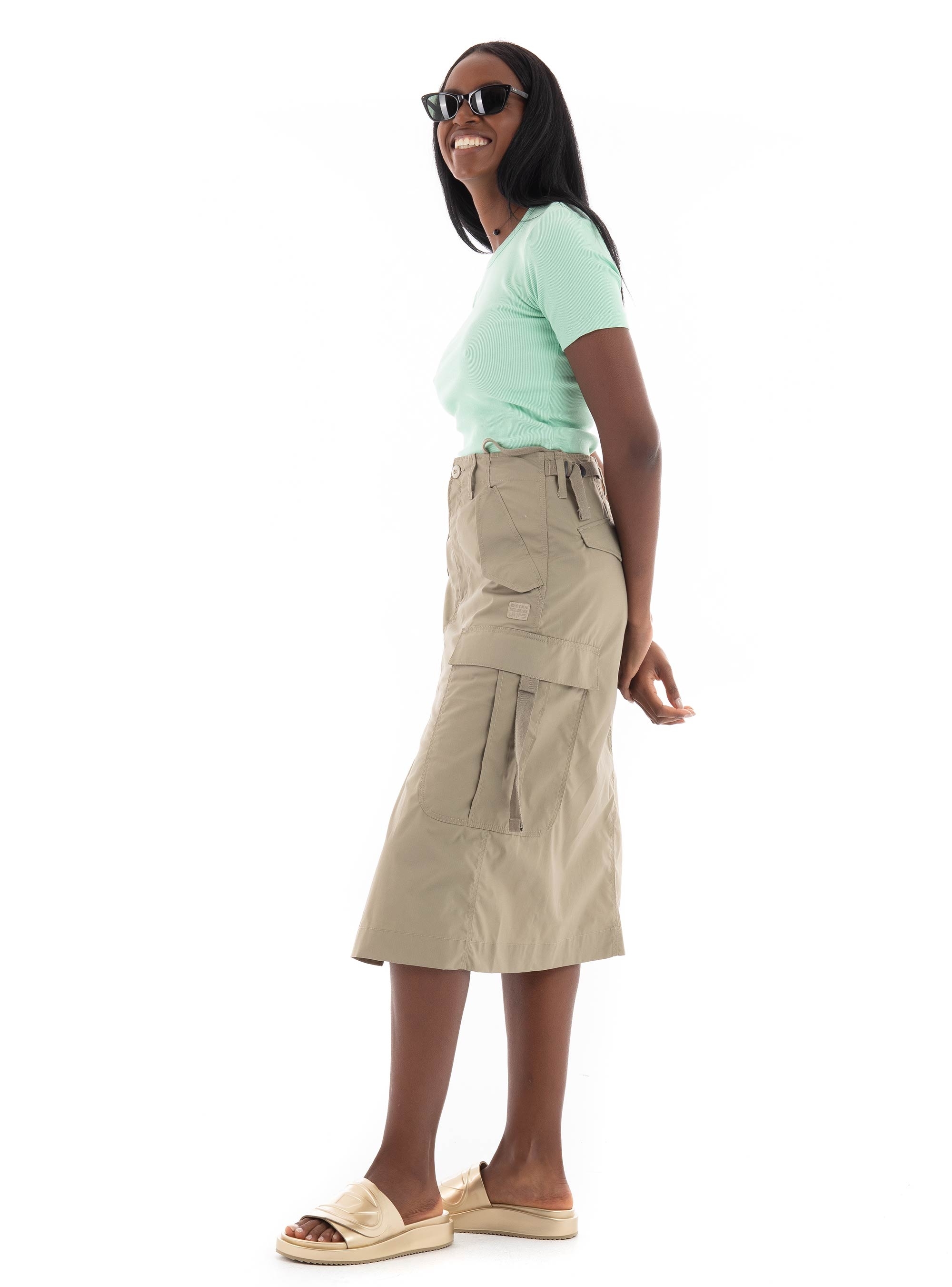 JJXX Florie Rib Top - Light Aquamarine