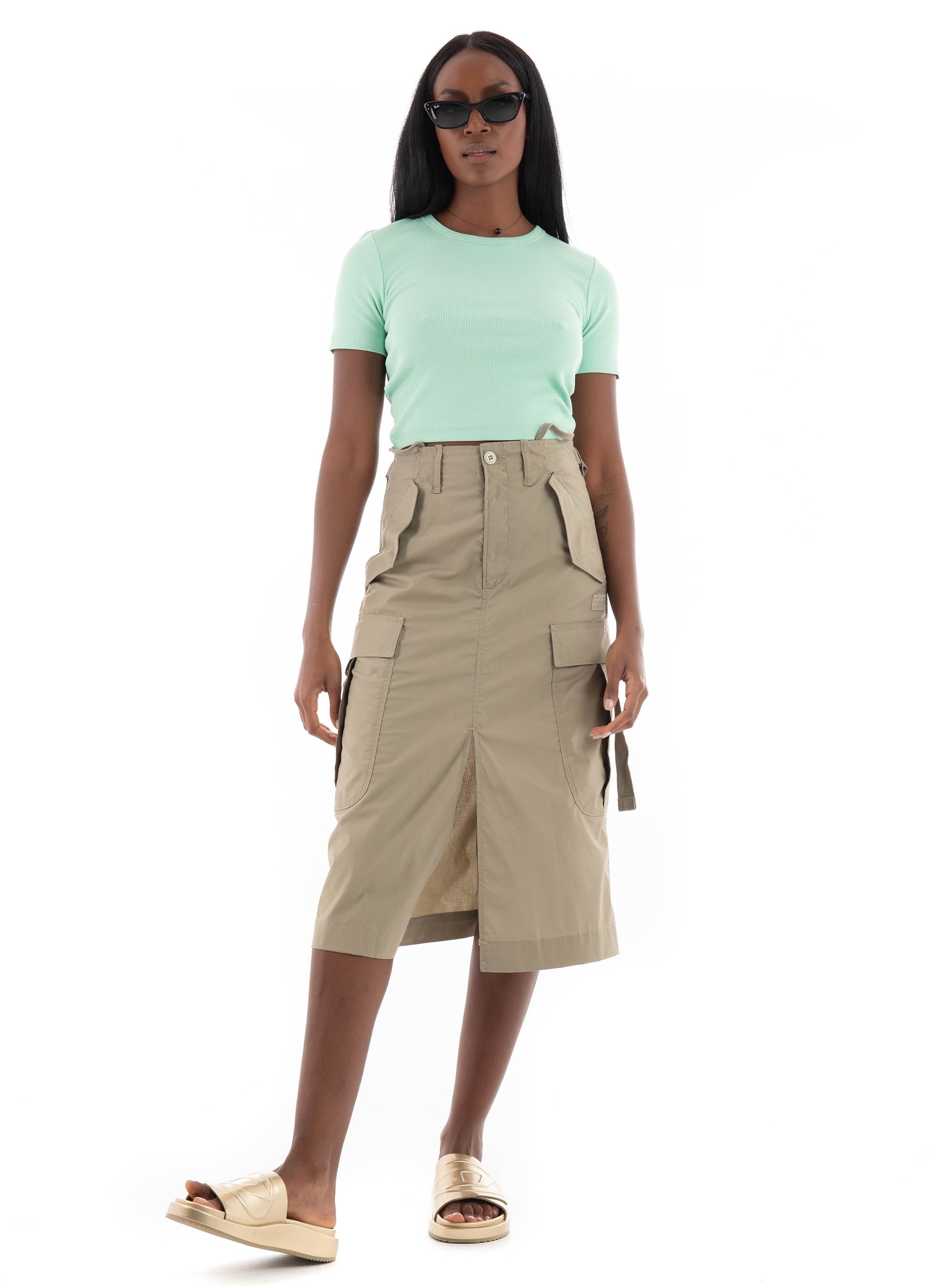 JJXX Florie Rib Top - Light Aquamarine