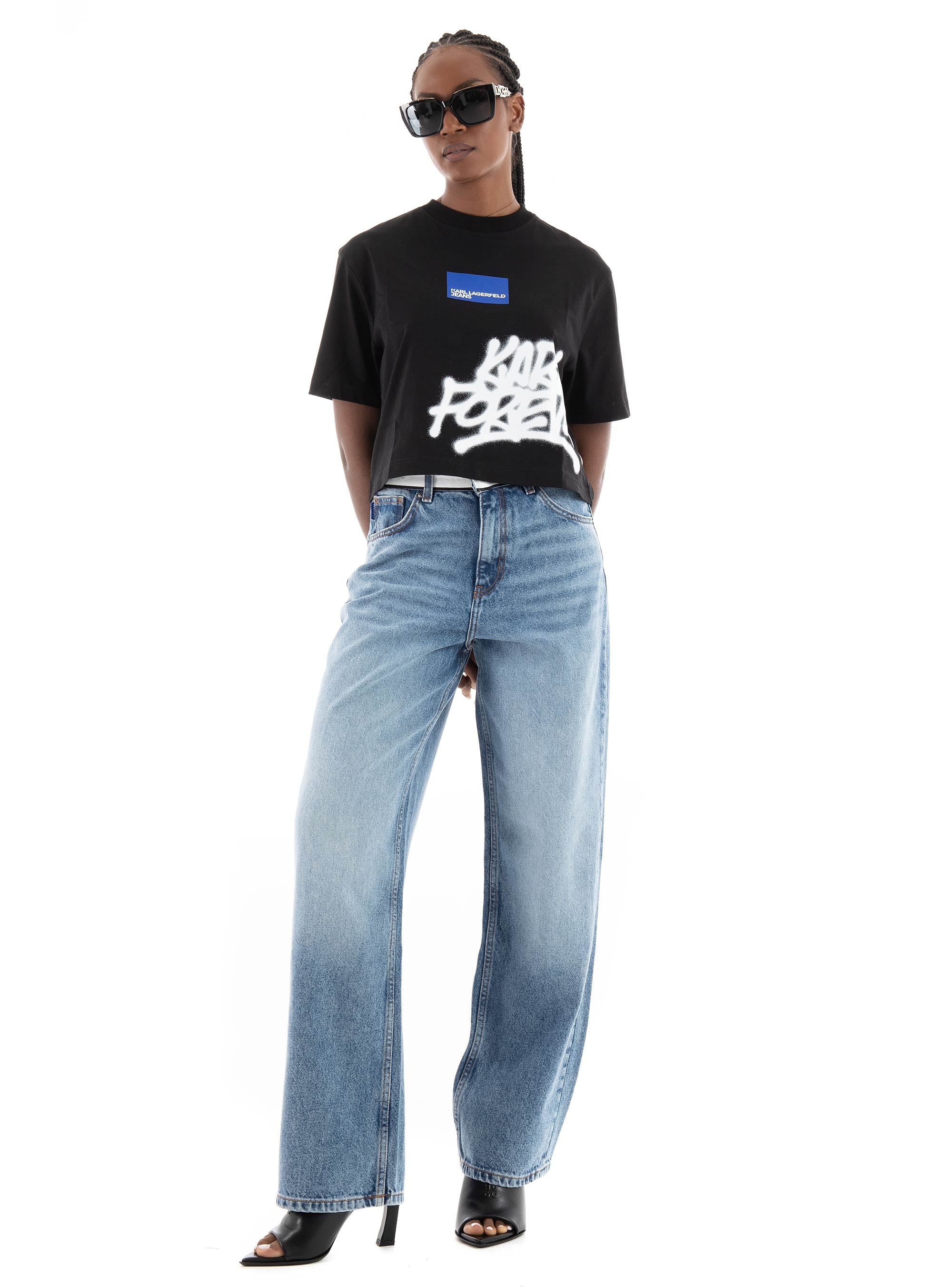 HUGO Relaxed Fit Jeans Leni_2_B - Medium Aged Denim