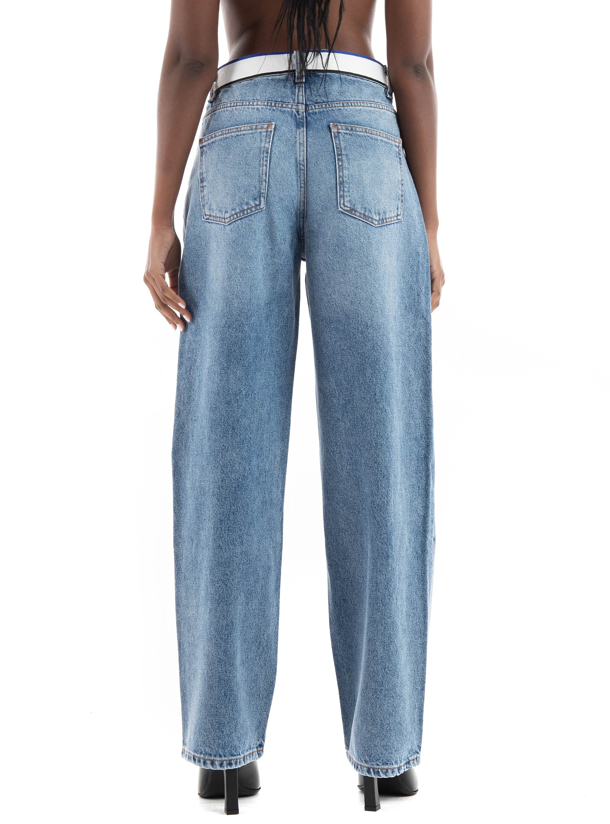 HUGO Relaxed Fit Jeans Leni_2_B - Medium Aged Denim