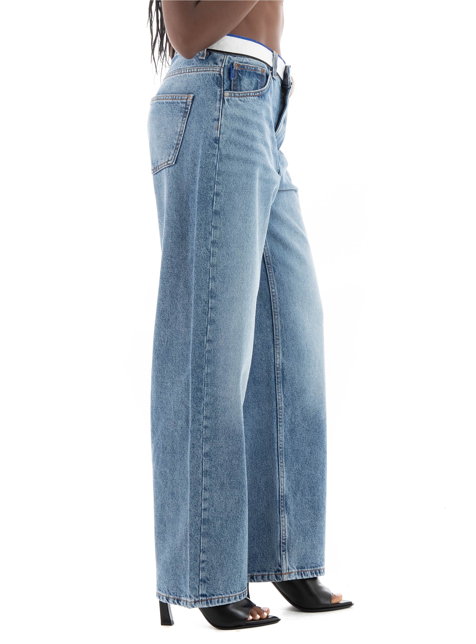 HUGO Relaxed Fit Jeans Leni_2_B - Medium Aged Denim