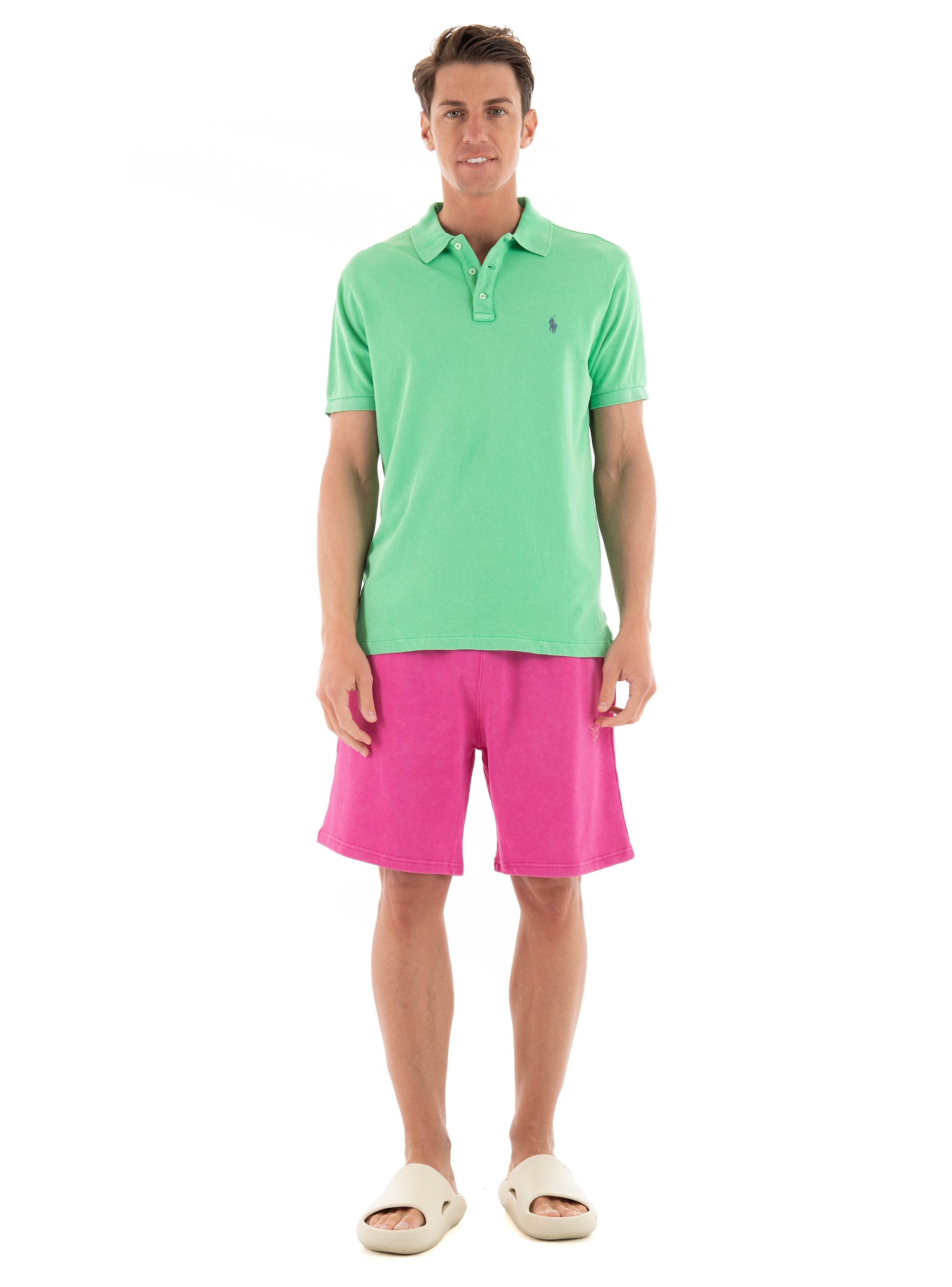 Polo Ralph Lauren Custom Slim Fit Spa Terry Polo Shirt - Light Green