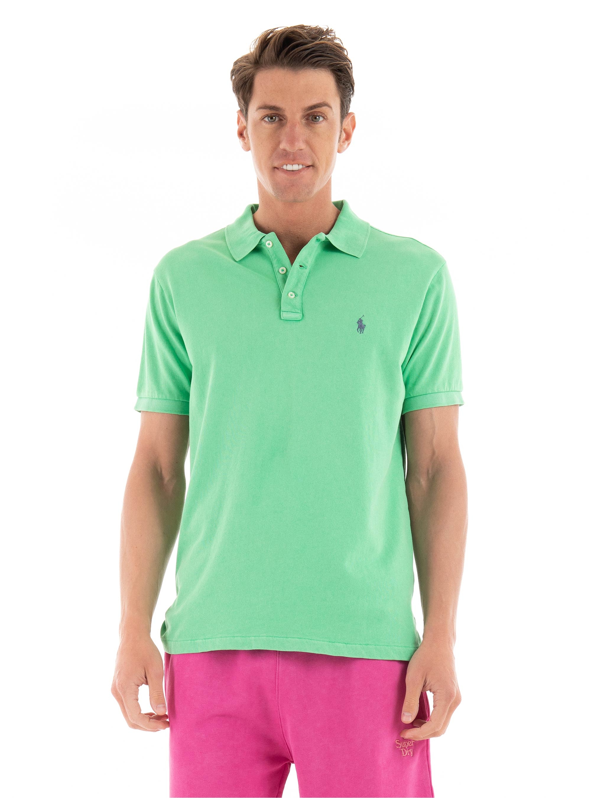 Polo Ralph Lauren Custom Slim Fit Spa Terry Polo Shirt - Light Green
