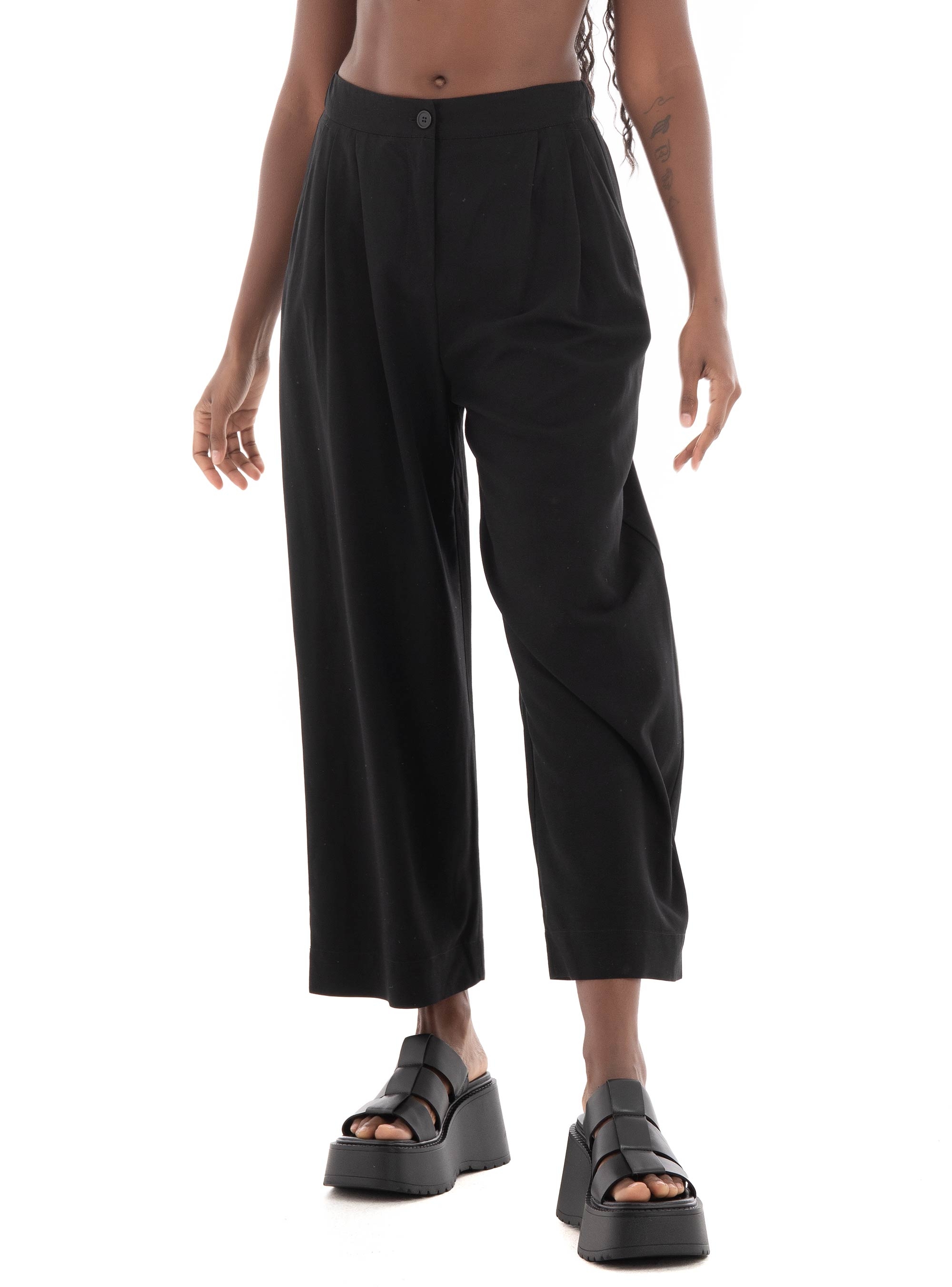 Black & Black Pants - Black