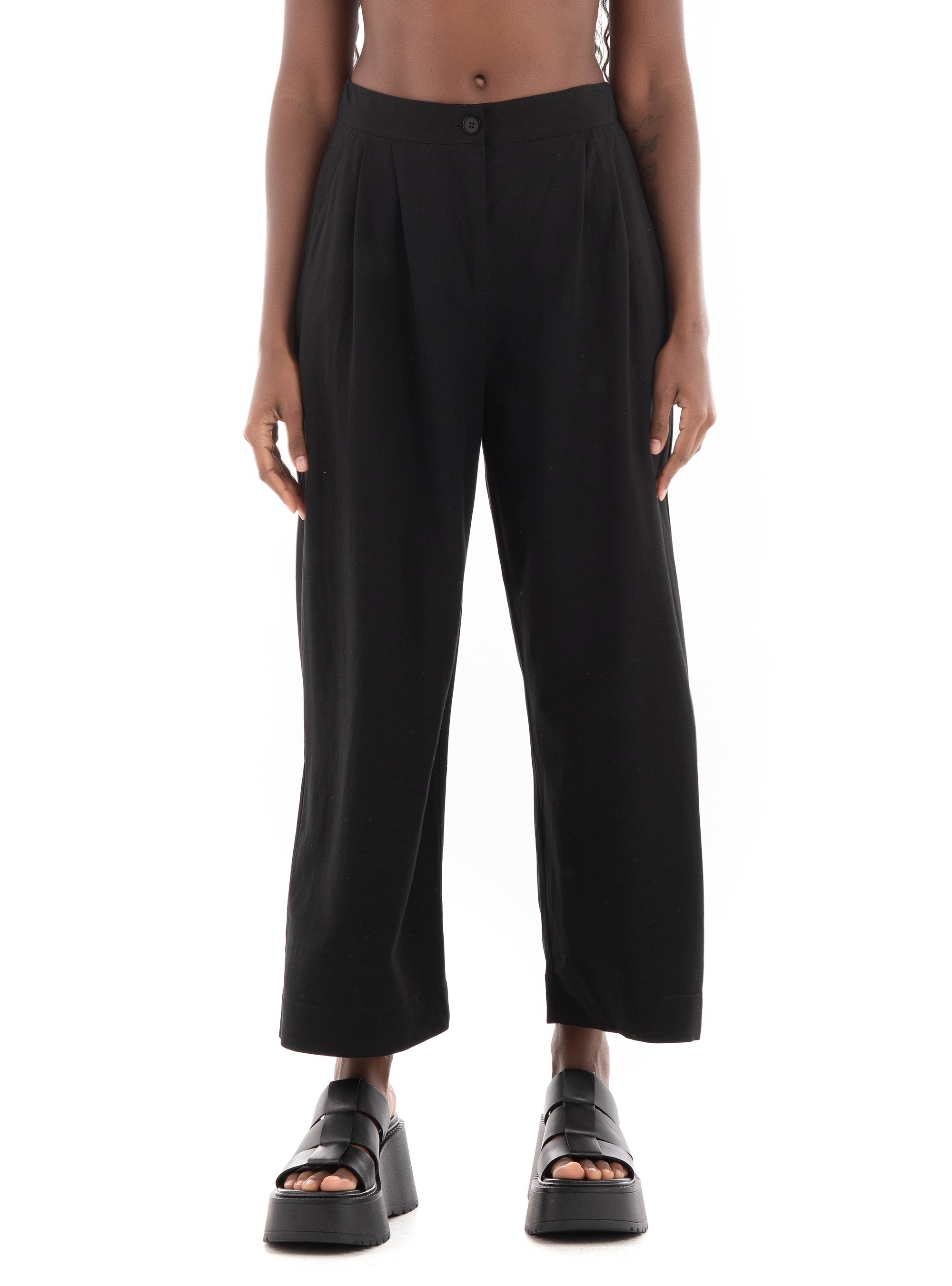 Black & Black Pants - Black