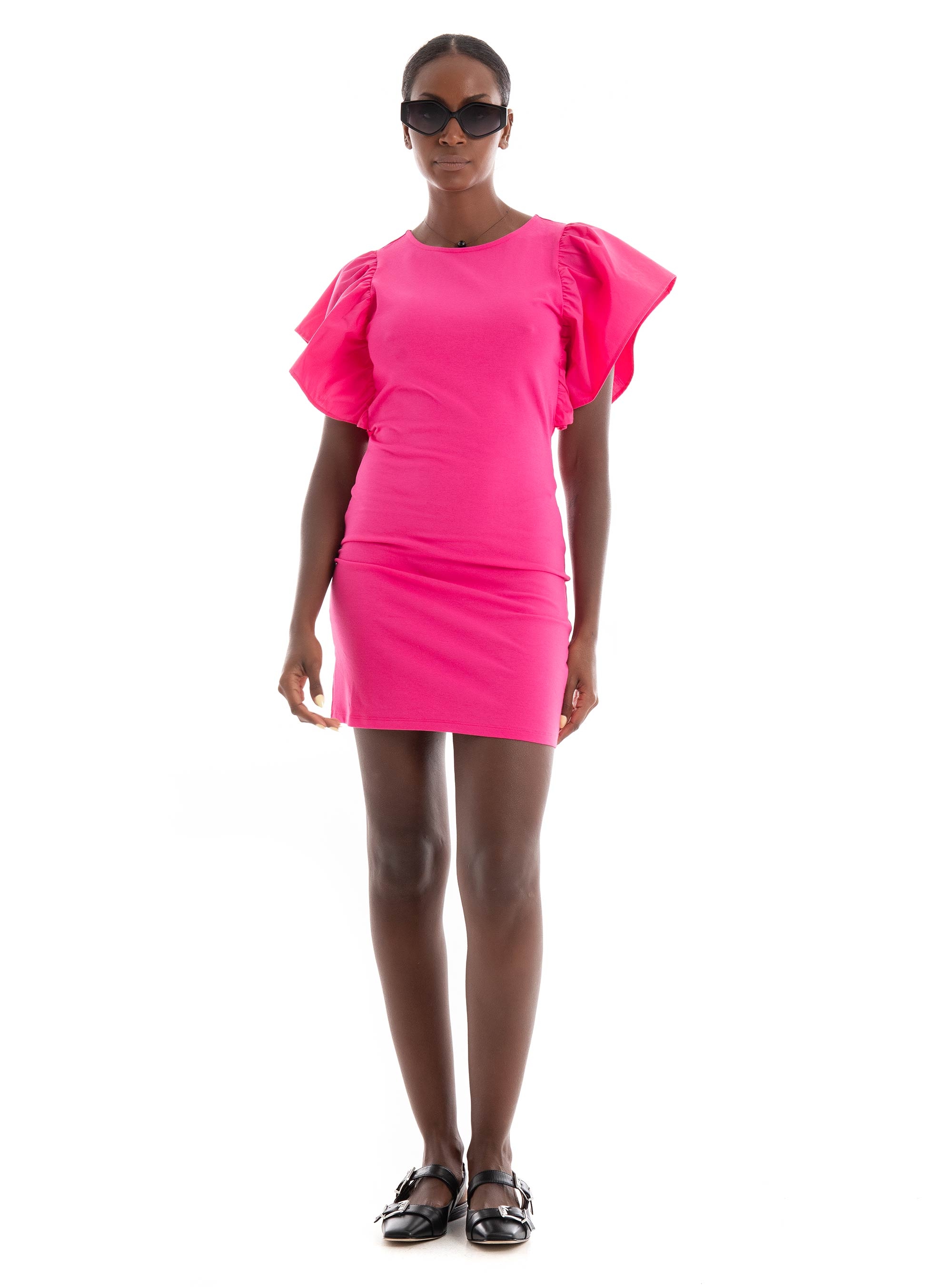Only Soffy Mix Dress - Fuchsia