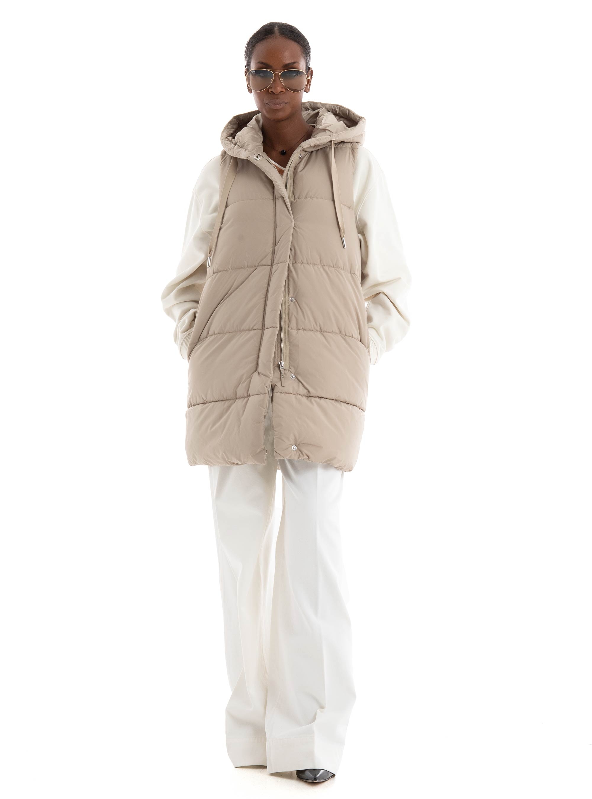 Only Asta Puffer Waistcoat - Beige