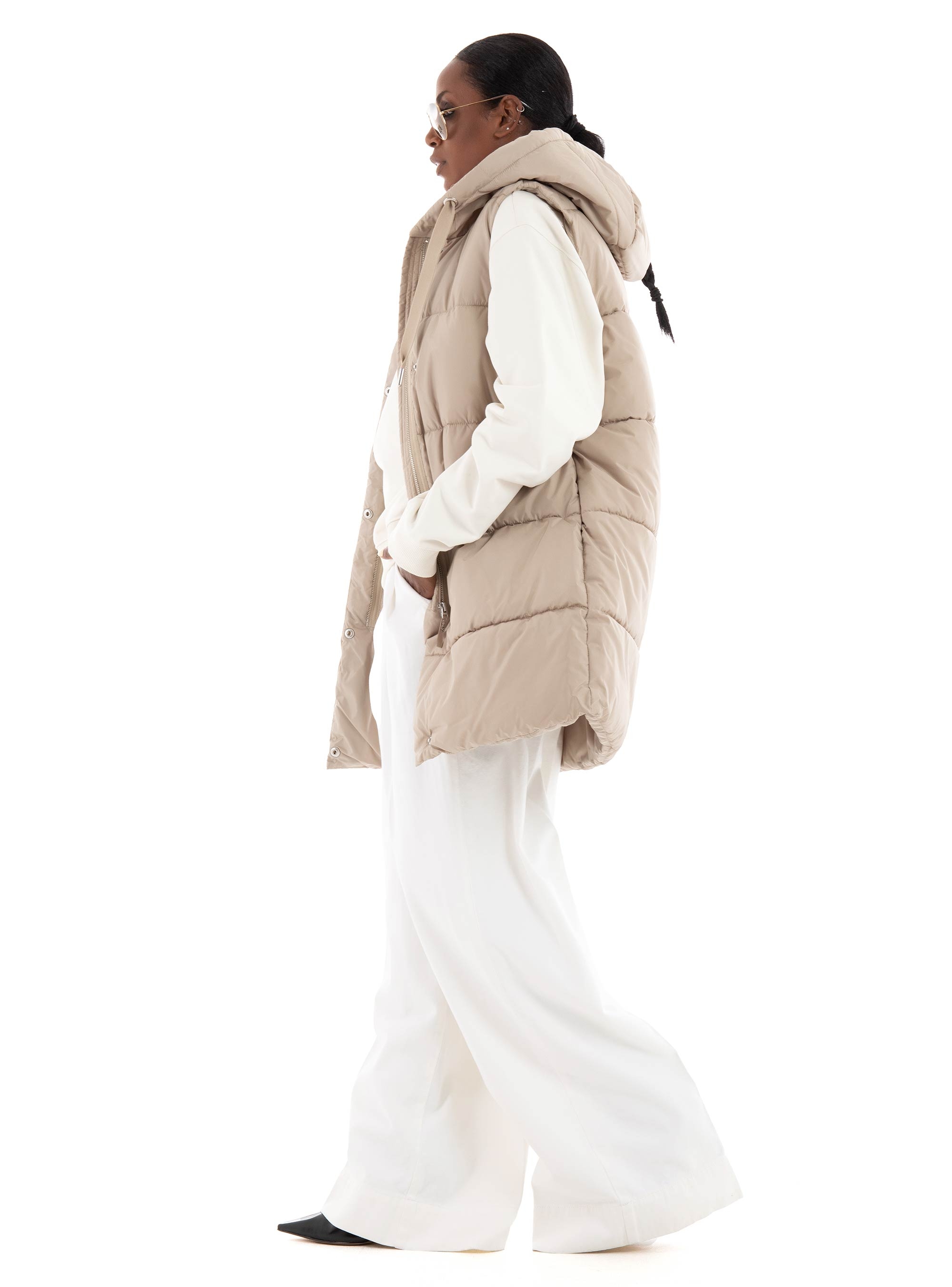 Only Asta Puffer Waistcoat - Beige