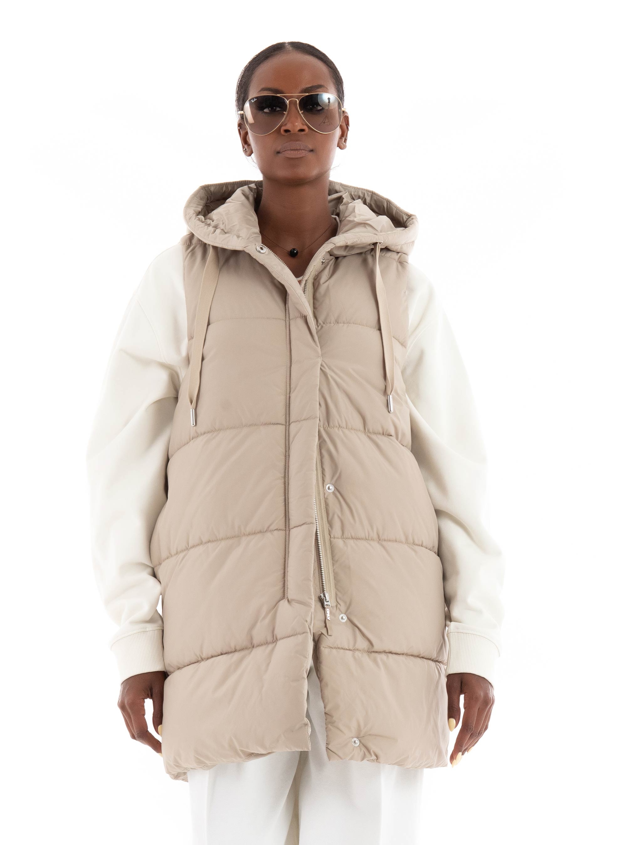 Only Asta Puffer Waistcoat - Beige