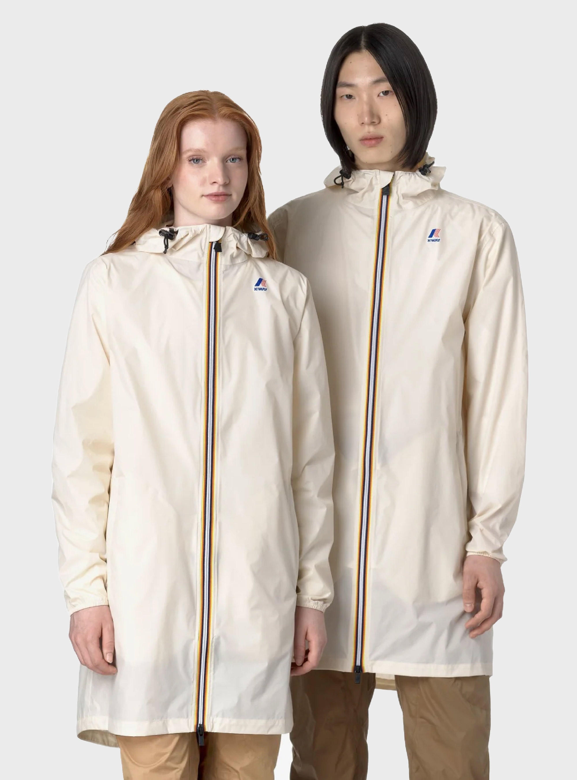 K-Way Le Vrai 3.0 Eiffel Unisex Raincoat - Beige