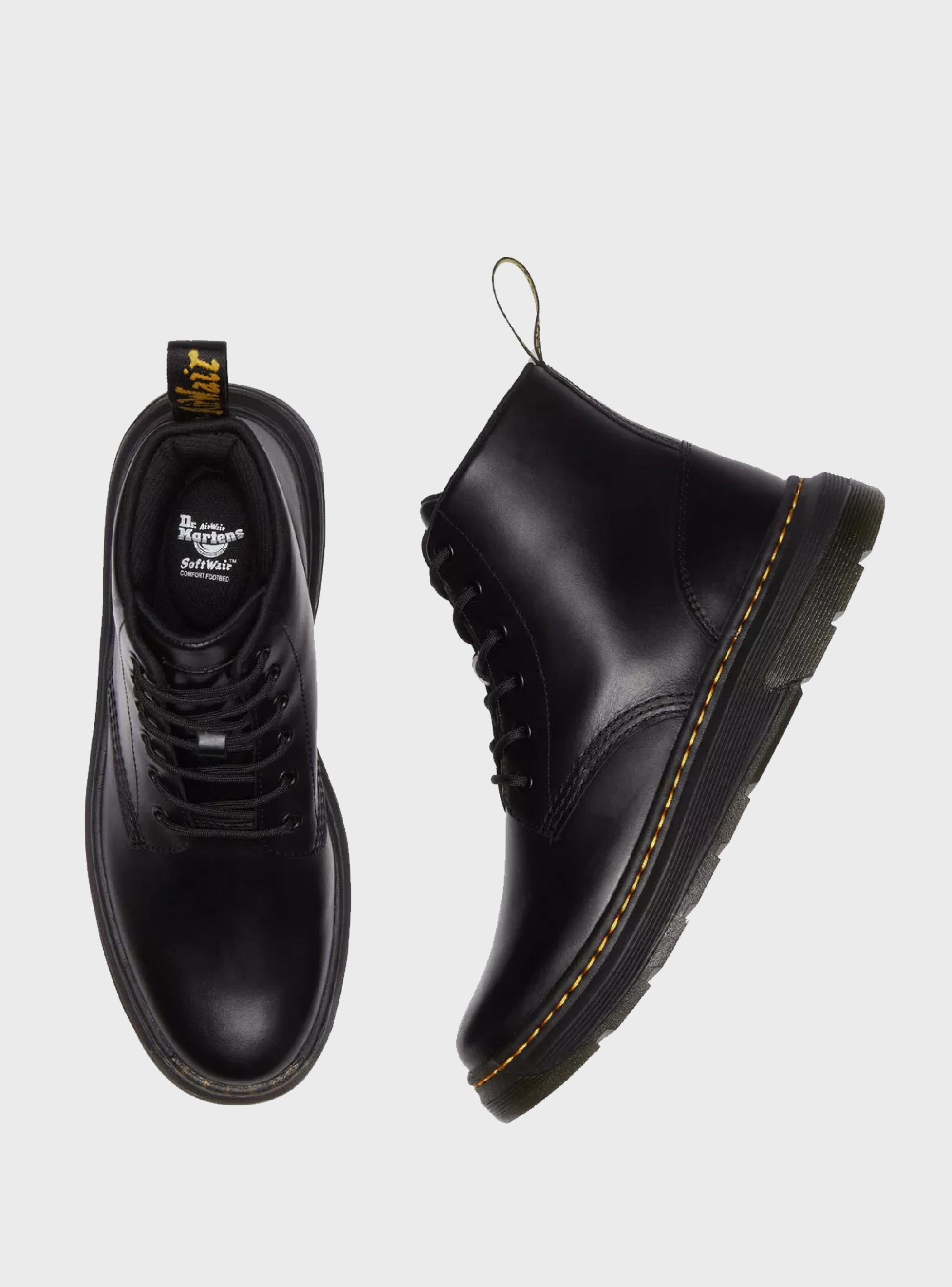 Dr Martens Crewson Chukka Lace Up Leather Boots - Black